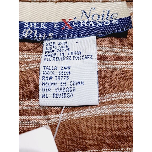 Silk Exchange 100% Silk Washable Silk Striped Romper  Women's Size 24 - Picture 6 of 13